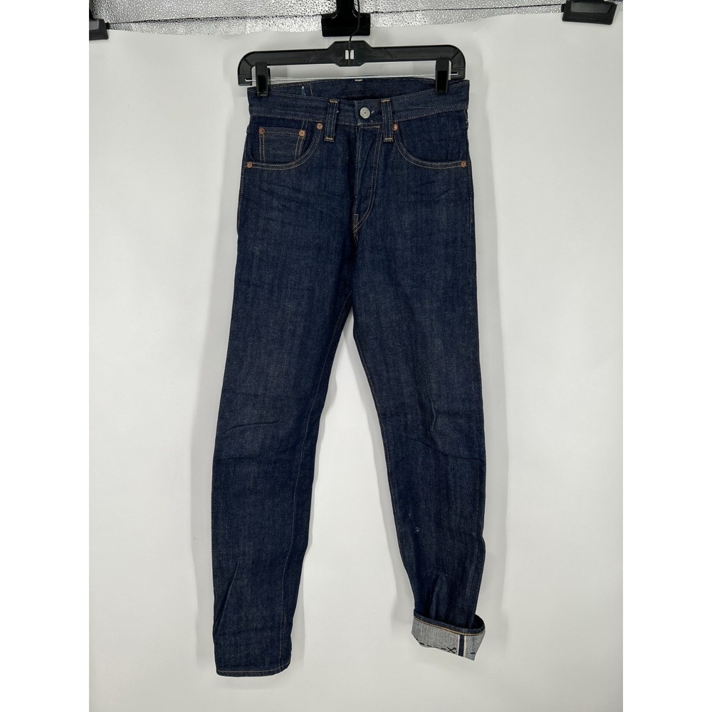 Levis 501XX Jeans Big E 27x32 Selvedge Denim Dark Wash Made In Japan Straight